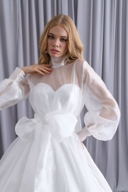 Resim Tangül&Ali'S Moda Evi Organze Fiyonk Gelinlik 