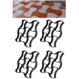 Resim Bahçe Taş Kalıbı Parke Taşı Kalıp Zemin Kaplama Kalıbı 49x49 Cm 4 