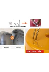Resim Yate10 500 Adet 0,8mm Dalgalı Tip Plastik Kaynak Zımba Teli 