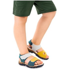 Resim Kiko Kids Erkek Çocuk Sandalet Arz 2362 Petrol - Sarı 