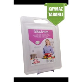 Resim Hobilinka Kesme Tahtası Plastik Büyük Kesme Sunum Tahtası Kesim Panosu 225X325 mm ROYALEKS-FR-108 
