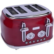 Resim Hepta Collection Kırmızı Dört Dilim Ekmek Kızartma Makinesi 