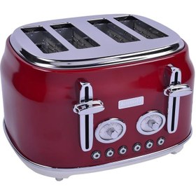 Resim Hepta Collection Kırmızı Dört Dilim Ekmek Kızartma Makinesi 