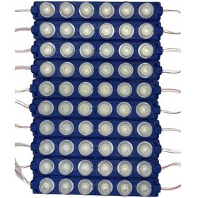 Resim 12 Volt 6 Watt 6 Lensli Turkuaz 3030 Smd Led Modül Ip65 10 Adet Modül 