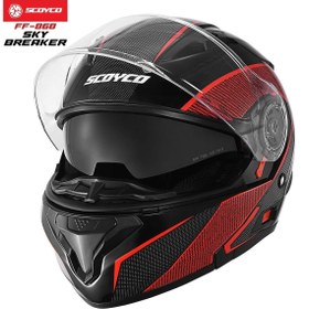 Resim Scoyco FF-868 Sky Breaker Çene Açılır Motosiklet Kaskı 