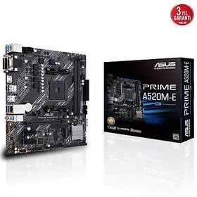 Resim ASUS PRIME A520M-E CSM AMD A520 AM4 DDR4 4400 HDMI DVI VGA M2 USB3.2 mATX ASUS 5X PROTECTION III Ücretsiz Uzaktan Yönetim Yazılımı 