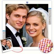 Resim Kişiselleştirilmiş 5D Elmas Boyama Kiti, Kişisel Yuvarlak Kristal Nakış Sanatı, Kendin Yap Tuval Mozaik Ev Dekoru Hediyesi, Çoklu Boyutlarda Yağlı Tuval, Yuvarlak Elmas Şekli, Portre Teması 