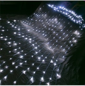 Resim Sunlight 2x2m Yağmur Perde Led Aydınlatma Animasyonlu Beyaz Işık Beyaz 