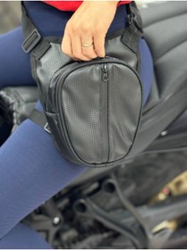 Resim HALL BREATHE Şık Karbon Desenli Bacak Çantasıyla Tarzını Yansıt 