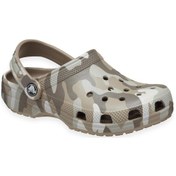 Resim Crocs 206454 M Classic Printed Camo Clog Kamuflaj Erkek Terlik Haki 