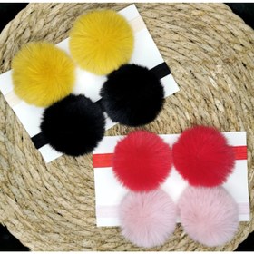 Resim Kız Çocuk/bebek 4'lü Ponponlu Bandana Seti 