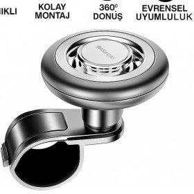 Resim Coofbe Direksiyon Simit Topuzu Direksiyon Çevirme Topuzu Tüm Araçlara Uyumlu Sağlam Tutuş 