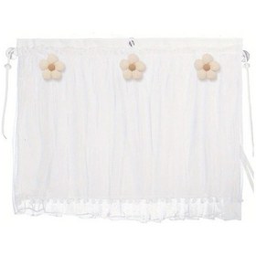 Resim Chuangyinshop 1 Adet Yazlık Araba Güneşlik Perdesi Yan Camlar İçin White Flowers Emme Bağlantılı Izolasyon Ve Işık Bloke 