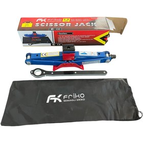 Resim FK Frıko 1,5 Ton Makaslı Kriko Cırcır Kollu bir Koruma Çantası Ile Birlikte Gelir 