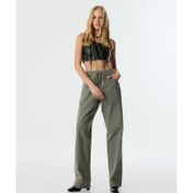 Resim Twist Elastik Bel Kadın Denim Pantolon (TW6250003086) 