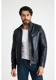 Resim Franko Armondi Fit Kısa Erkek Deri Ceket E1-k-740 Siyah 