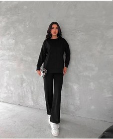 Resim Giyimodam Kadın Modal Çimalı Lüx Alt Üst Takım Siyah Siyah 