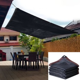 Resim 1 adet Siyah Güneş Gölgelik Filesi Halatlı, UV Korumalı Dış Mekan Gizlilik Perdesi, Gözlükle Kolay Kurulum, Dayanıklı Yaşlanma Karşıtı Plastik Malzeme, Veranda, Bahçe, Kamp, Çatı Katı, Havuz Kenarı Toz ve Güneş Bloğu 