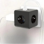 Resim Ronanna Isıya Dayanıklı Termal Akım Korumalı ve Çocuk Korumalı 3 Priz Girişli 3 USB Girişli Küp Priz 