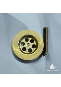 Resim İsaoğlu Yapı Mat Gold Lavabo Süzgeci Mat Altın Lavabo Gideri Bütün Lavabolarla Uyumlu Mat Gold Gider Gold Altın 