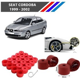 Resim Otozet - Seat Cordoba Bijon Civata Kapağı Kırmızı Renk 20 Adetli Set 17mm 1k06011739b9 