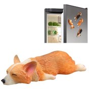 Resim Sones Ev Dekorasyonu Sevimli Uyku Corgi 3d Manyetik Toka Buzdolabı Macunu 