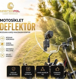 Resim Honda Uyumlu Deflektör Rüzgar Saptırıcı Siperlik Şeffaf Motor Camı Cam Uzatma Model 3 