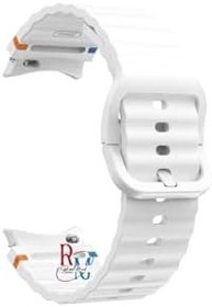 Resim Samsung Galaxy Watch 6 43 mm İle Uyumlu Kavisli Spor Silikon Kordon Beyaz 