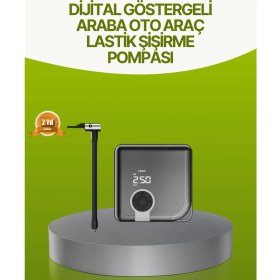 Resim AyrStore Dijital Ekranlı Taşınabilir Akıllı Araç Hava Kompresörü 
