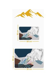 Resim Yıkanabilir Kaymaz Tabanlı Modern Desenli 2'li Banyo Paspas Takımı Bps0018 Renkli 