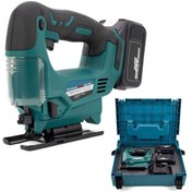 Resim ekinler el aletleri Akülü Kömürsüz Motor Ayarlanabilir Çift Bataryalı Dekupaj Testere 36V 5ah Mavi EEA428 