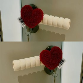 Resim Elmpaly Pembe Kalp Şekilli Kapı Stoperi 2li Set Yumuşak Duvar Koruyucu 