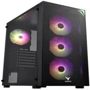 Resim ASUS FSP \u002F VENTO VG4200S 500W 80+ Mesh Panel Tempered Camlı SIYAH 4X12CM DUAL RGB FAN USB3.0 Atx Gaming Oyuncu Kasası 