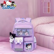 Resim Sanrio Kuromi Sırt Çantası - Ayarlanabilir Askılı, Sevimli Karakter Tasarımlı Hafif Büyük Kapasiteli Çanta, Dayanıklı Polyester, Çok Bölmeli & Fermuarlı Seyahat ve Günlük Kullanım İçin (Karışık Renkler), Güvenli Seyahat Çantası, Kolay Bakımı 