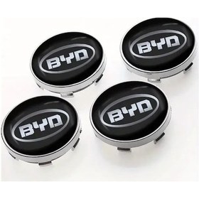 Resim Dashanshop 4 Adet 60mm Byd Jant Başlığı Kapağı Emblemi Atto 3 Act 3 Tang F3 E6 Dmi Yuan Song Ev F0 F3 Siyah 