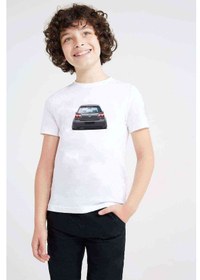 Resim Vw Golf Gtı Mk5 Baskılı Unisex Çocuk Beyaz Tshirt 