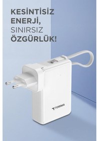 Resim Torima TRM-1017 10000 mAh Hızlı Şarj Dijital Göstergeli Powerbank Beyaz 