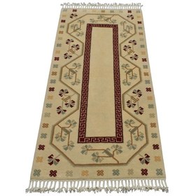 Resim Zehra Abla Halı Yeni El Dokuma Modern Çiçekli Muğla Milas Yün Yolluk Halı 5828 Renkli 
