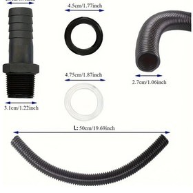 Resim Willowhaven Polychromatic Yağmur Bağlantı Kiti 1969mm Hortum 2x25mm Kelepçe Kuyu Tank Bağlantısı 