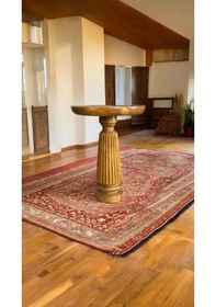 Resim Wooden Ahşap Tekli Mantar Yan Sehpa Modern Meşe Renk Fiskos 