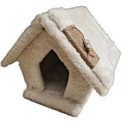 Resim Botar Vega Tırmalamalı Kedi Evi – Krem 