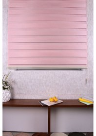 Resim Pudra Düz Etek Dilimsiz 714 Pudra Zebra Stor Güneşlik Perde 