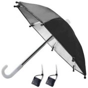 Resim Besthome1 Telefon İlişkilendirilmiş Motosiklet Şemsiyesi, Yağmur Ve Güneş Koruması, 2 Bağlama Aleti İle Siyah, Kaliteli Polies 