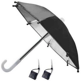 Resim Besthome1 Telefon İlişkilendirilmiş Motosiklet Şemsiyesi, Yağmur Ve Güneş Koruması, 2 Bağlama Aleti İle Siyah, Kaliteli Polies 