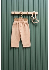 Resim Kız Bebek Müslin Fırfırlı Alt 6 Ay 3 Yaş %100 Pamuk Bej 