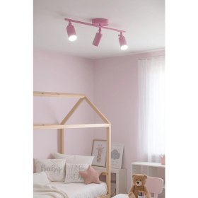 Resim Legacy Spoti 3'lü Pembe Renk (Beyaz Işık) Modern Tasarım Salon - Mutfak - Banyo Spot Ledli Sıralı Avize 