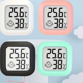 Resim Kompakt Dijital Termometre & Higrometre - Kolay Okunur LCD, Ev ve Karavan İçin Pil Gücünde İç Hava Monitörü 