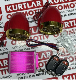 Resim MTO Motosiklet MP3 Müzik Çalar Ve Alarm Set (Bluetooth Bağlantısı Var) 