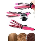 Resim Renkli Spiral Saç Bigudi Rulo Şekillendirici, Saç Maşası ve Curling Demir 