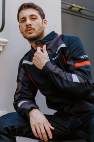 Resim Scudo Madrid Siyah Erkek Motosiklet Ceketi 